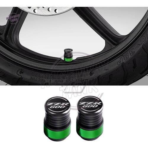Motorcycle Accessories Wheel Tire Valve Caps Covers Case for Kawasaki ZZR600 ZZR 600 Rim