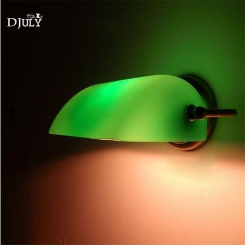 American 19th century style bank vintage glass wall lamp for study bedroom staris loft decor corridor retro wall sconces light