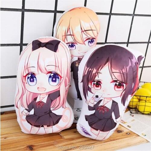 Anime Kaguya-sama: Love Is War Figure Toys Shinomiya Kaguya Fujiwara Chika Miyuki Plush Doll Pillow 40cm Cosplay for Gift