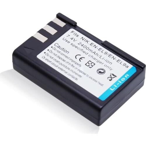 AOPULY 1Pc EN-EL9 EN EL9 EN-EL9a EN EL9a EL9a Camera Li-ion Battery + USB LCD Charger for Nikon EN-EL9a D40 D60 D40X D5000 D3000