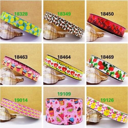 Free shipping 50 yard cartoon printed grosgrain ribbon 19126