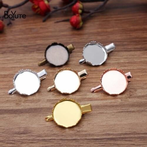BoYuTe (20 Pieces/Lot) Fit 20MM Cabochon Blank Hair Clip Base Diy Handmade Jewelry Making Materials