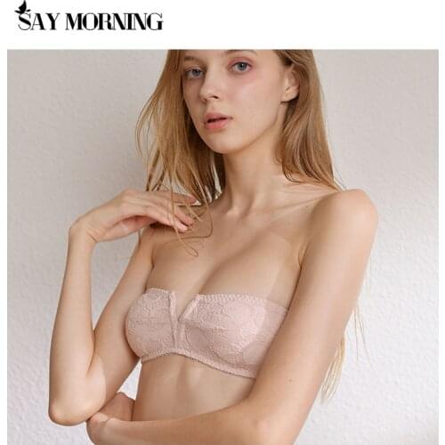 SAY MORNING Sexy Invisible Bra Lingerie Backless Seamless Strapless Bra Sexy Bralette Brassiere Crop Top Push Up Bra Set