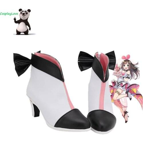 CosplayLove YouTuber Kizuna AI A.I.Channel A.I. to Hold Her First Ever Birthday White Cosplay Shoes Boots PU Leather Custom Made