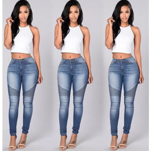 2018 brand Women Spring summer style stretch high waist jeans sexy women jean thin skinny pencil demin pants