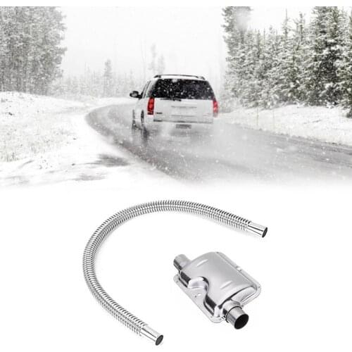 Exhaust Muffler Silencer Heater Auxiliary Heater Silencer 120cm Stainless Steel Pipe Silencer Heater Kit Car Heater Accessories
