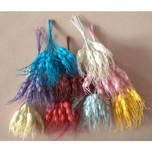 100pcs Artificial Wheat Flower For Wedding Party Holidays Venue Archway Ball-flower Bouquet Making