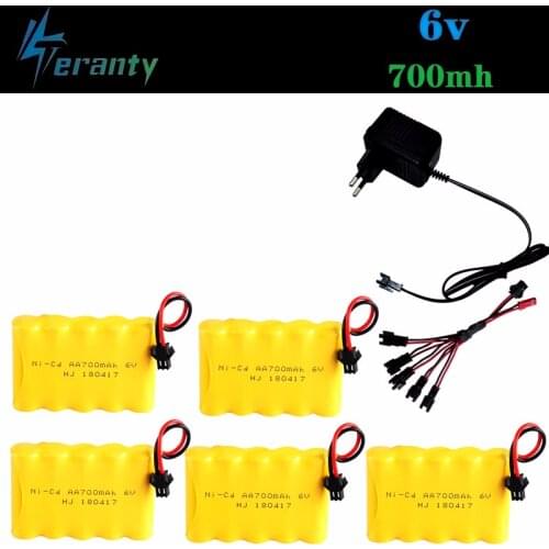 M Model ) 6v 700mah NiCD Battery For Rc toys Cars Tanks Robots Boats Guns 6v Rechargeable Battery AA Battery 1-5 PCS