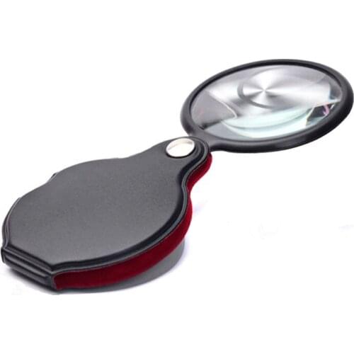 Mini Pocket 6X 58mm Folding Jewelry Magnifier Magnifying Eye Loupe Glass Lens
