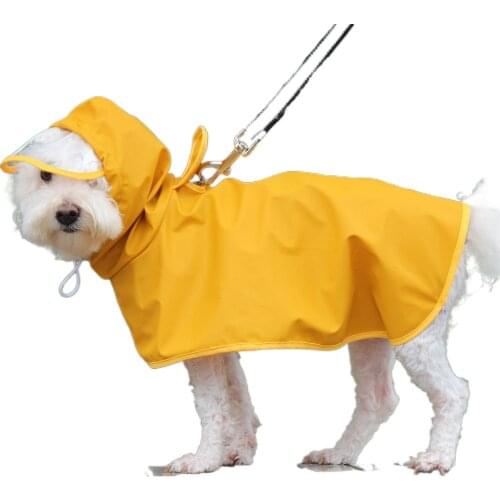 Large pet dog clothes raincoat, seasons medium and large golden retriever Corgi Teddy belly protection cloak-style pet raincoat