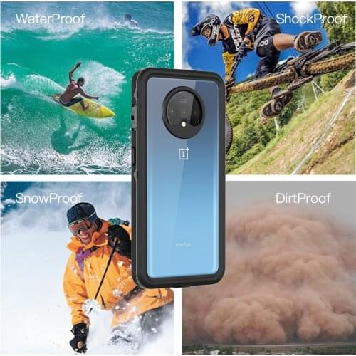 Original Redpepper Ip68 Waterproof Case For Oneplus 7t Shockproof Dust Proof Kickstand Diving Swimming Protective Cover