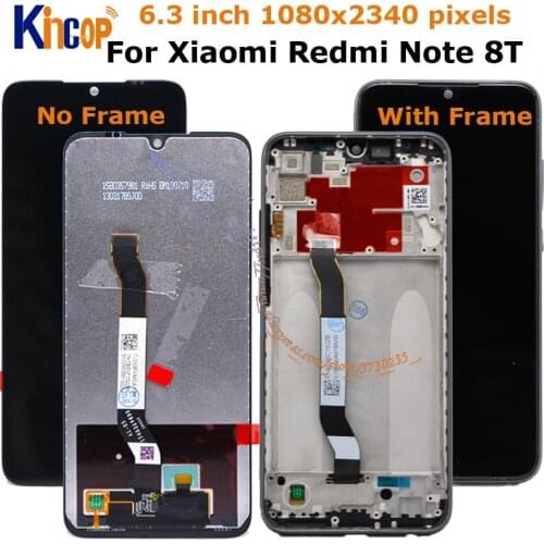 Original LCD For 6.3'' Xiaomi Redmi Note 8T LCD with frame Display Replacement For Redmi Note8t LCD Touch Screen Digitizer