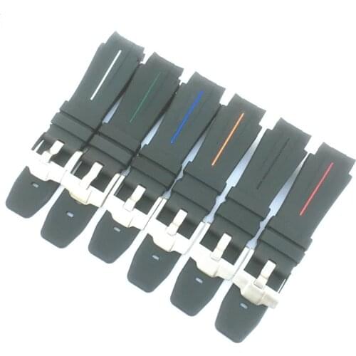 Natural Rubber Watch Band Silicone Watch Band Substitute Rolex Water Ghost King Yacht Master Series 21mm Pin Buckle