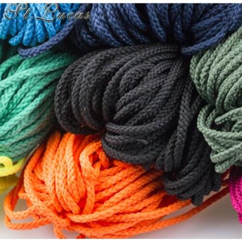 Wholesale 4mm 30 color high strength Handmade home DIY Rope Woven polyester fiber Cords for home accessories Craft Projects