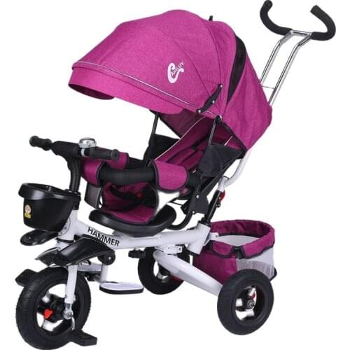 Folding Baby Tricycle Can Lie Down Children Trolley Multi-purpose Bicycle 1-6 Years Old Cars Bike