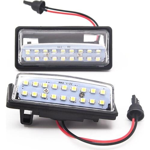 LED License Number Plate Lamp Fit for Nissan TEANA J31 J32 Maxima Cefiro Altima Rogue Sentra 2x Error Free 18 3528 SMD Car Light