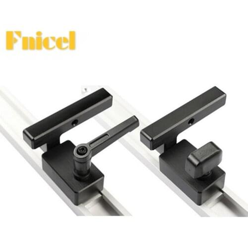 Miter Track Stop T-Slot Chute Limiter Fixture Slot Stopper for T-Track WoodWorking Tools Saw Table Router Table DIY Manual