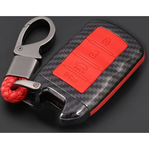 Carbon Fiber Style Car Key Case For Kia Sorento K900 New K7 Cadenza 2017 2018 2019 4 Buttons Smart Remote Fob Cover Accessories