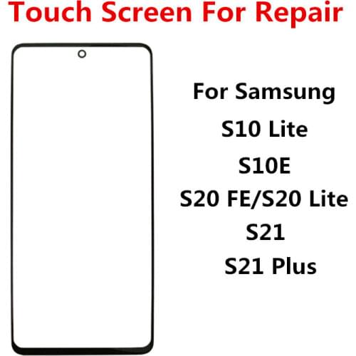 S10Lite Outer Screen For Samsung Galaxy S10 Lite G770 Front Touch Panel LCD Display Out Glass Cover Lens Repair Replace Parts