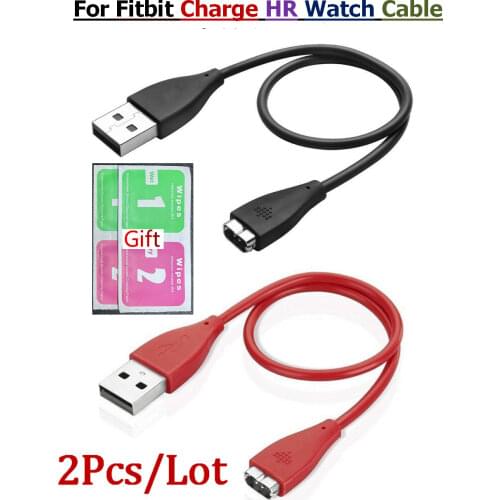 COMLYO 2PCS USB Power Charger 100cm Charging Cable Cord for Fitbit Charge HR Wristband Bracelet for Fitbit Charge HR USB Cable