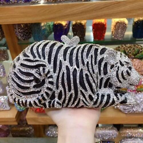 XIYUAN BRAND Rhinestone Clutch bag Women Wedding Bag Crystal Evening Bag Wedding Party Purse Packet Banquet Clutch wallet silver