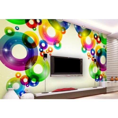Custom 3D space wallpaper,Abstract gradient circle, modern mural for living room bedroom TV backdrop waterproof papel de parede