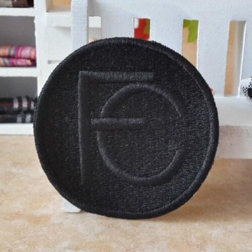 20pcs/lot Round Embroidery Patches Black Letters Clothing Decoration Accessories Diy Iron Heat Transfer Applique