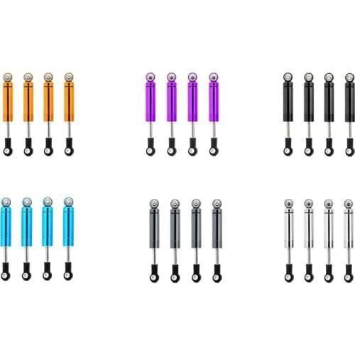 4Pcs Metal Shock Absorber Damper for Wltoys 144001 124019 124018 RC Car Spare Parts Upgrade Accessories