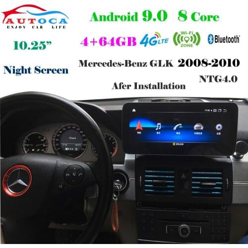 4G 10.25"Blue Ray Anti-Glare Android 10 Display Benz GLK Class X204 2008~2012 Car DVD Player Gps Audio Auto Stereo Multimedia