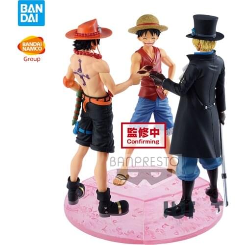 Bandai banpresto One Piece Magazine sp anime Figurals Luffy Ace Sabo Knot wine Action Figure Toys Model Brinquedos