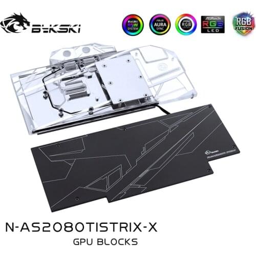 Bykski PC water cooling Radiator GPU cooler video Graphics Card Water Block for ASUS ROG STRIX RTX2080Ti N-AS2080TISTRIX-X
