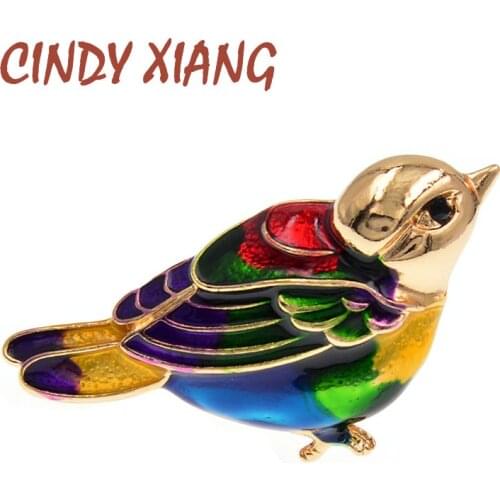 CINDY XIANG New Fshion Enamel Birds Brooches Sweet Cute Simple Animal Brooch Pins Unisex Women And Men Party Jewelry Good Gift