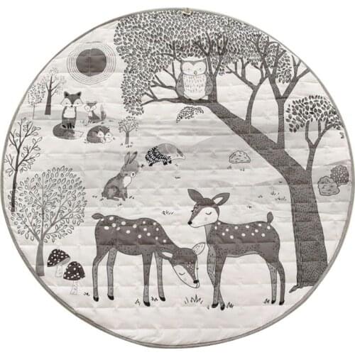 Baby Play Mat Newborn Infant Crawling Blanket Round Floor Carpet Rug Props Decor