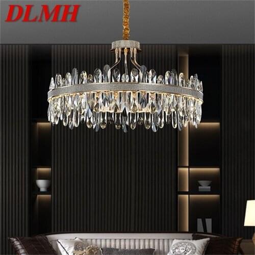 DLMH Chandelier Pendant Lamp Postmodern Creative Crystal Light Fixture for Home Living Dining Room