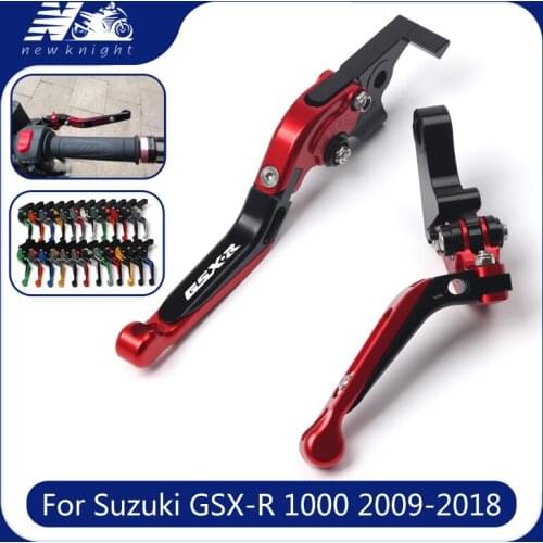 For SUZUKI GSXR1000 GSX-R 1000 2009-2018 Motorcycle Accessories CNC Aluminum Adjustable Folding Extendable Brake Clutch Lever