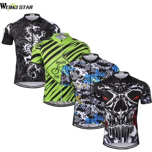 WEIMOSTAR Team Men Cycling Jersey Outdoor Sports Bicycle Bike Jersey Short Sleeve Shirt Ropa Ciclismo Clothing Riding Tops S-3XL