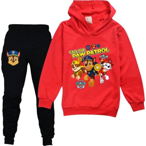 Paw Patrol Girls Clothing Sets Children Fashion Hoodies And Pant Set Kids Clothing Spring Autumn Sports Suit Tracksuit