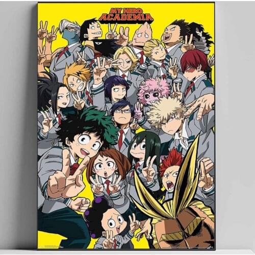 HD Prints My Hero Academy Canvas Painting Wall Art Japan Anime Roles Poster Home Decor Bedroom Background Modular Pictures Frame