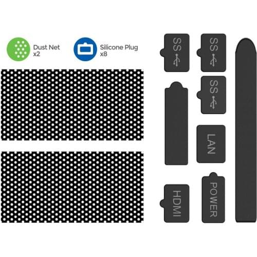 2*Net+8*Silicone Plug Kit Console Dustproof Suit Mesh Filter Set For Xbox Series X Console Anti-Dust Protector