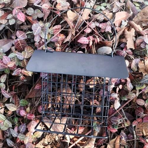 Bird Feeder Rust & UV Resistant Outdoor Mesh Metal Wild Bird Breeder Shelled Peanut Feeder with Hanging Wire DEC889