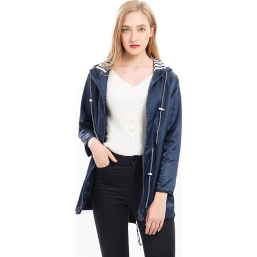 Jacket Women 2021 Autumn Winter Lady Zipper Coat Femme Keep Warm Pocket Coat Slim Casual Hooded Jackets Femme Clothing