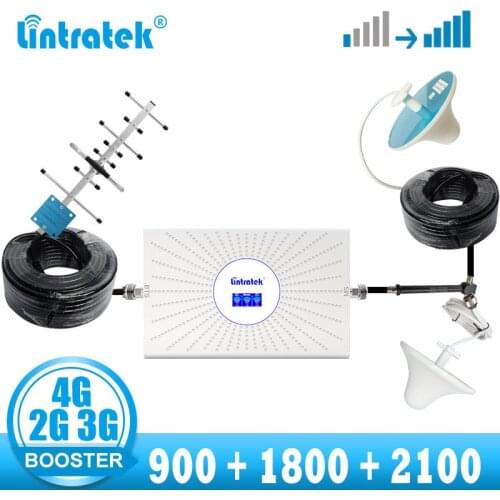 Lintratek repeater 2g 3g 4g gsm 900 signal booster lte 1800 4g cellular amplifier 900 1800 2100 mobile phone booster 2020 NEW