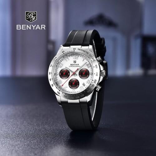 2021 Benyar Design Leisure Simple Fashion Men Quartz Watch Luxury Multifunctional Luminous Pointer Waterproof Watch Reloj Hombre