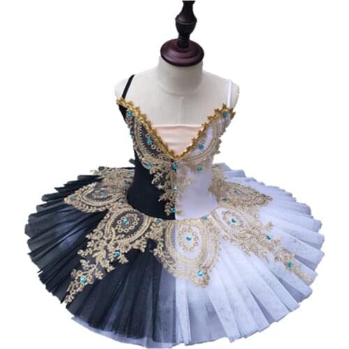 New Professional Ballet Tutus Swan lake Adult black white Ballet Clothes tutu skirt for women dancer dress party dance costume