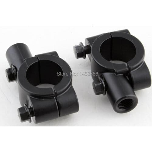 Pair 8mm New Universal Motorcycle Scooter Bike Fission 7/8 HANDLEBAR MIRROR MOUNT Base