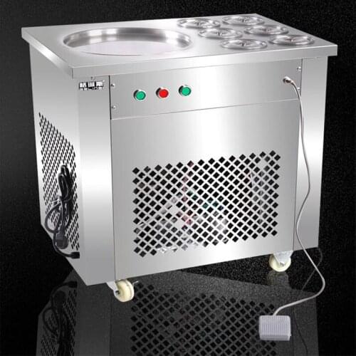 Full Stainless Steel One Pan Fried Ice Cream Roll Machine Yoghourt Fried Ice Cream Machine