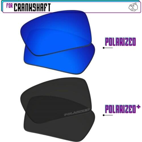 EZReplace Polarized Replacement Lenses for - Oakley Crankshaft Sunglasses - Black P Plus-Navy P