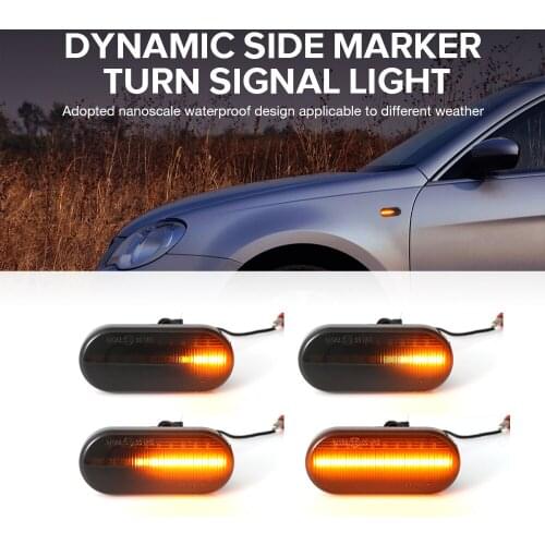 Turn Signal Sequential Flashing Light for Volkswagen for Golf 3 4 LED Dynamic Side Markers for Passat Led Lights for Car