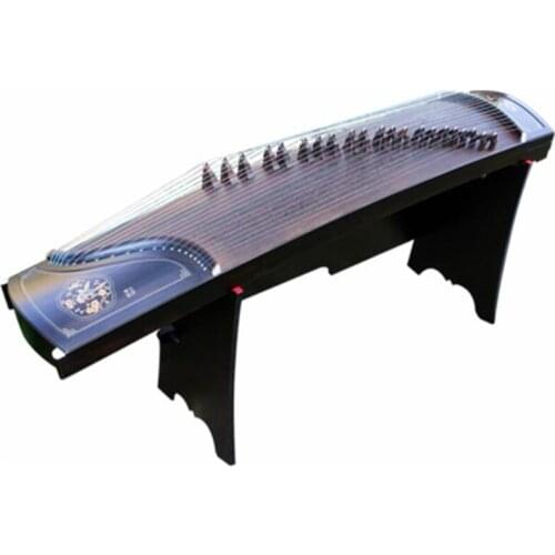 Professional Shells Digging performance China Guzheng music Ebony Wood Silver wire Zither 21 Strings With Full Accessories