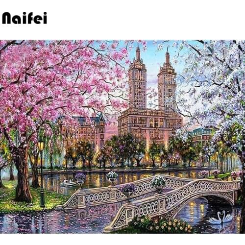 Romantic City Paris Tower Landscape full square/round 5d diy diamond painting rhinestone embroidery mosaic diamond decor